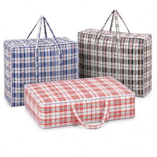 1ABOVE 3 Pack Medium Zipped Storage Bags 57 x 47 x 30 cm