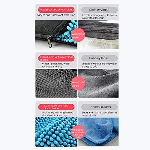 FoxSundry Water-Absorbent Umbrella Bag with Zipper, Waterproof Quick Dry Microfiber Umbrella Case Shell, Portable Umbrella Cover Pouch for Wet Inverted Folding Travel Umbrellas, 11x4.72 Inches — view 6