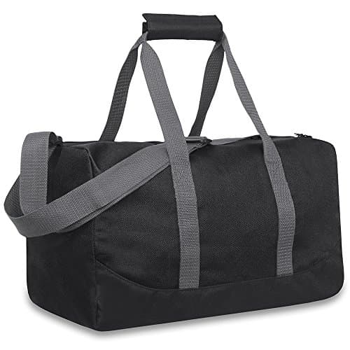 Trail maker 30 Liter, 17 Inch Canvas Duffle Bags for Men and Women -Travel Weekender Overnight Carry-On Shoulder Duffel Tote Bags (Black)