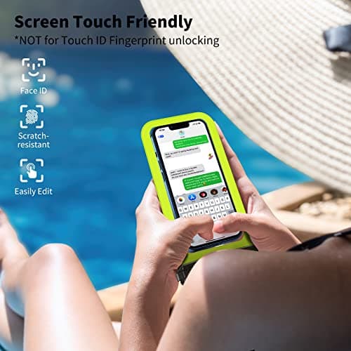 UNBREAKcable Waterproof Phone Pouch 2 Pack - IPX8 Waterproof Phone Case - Dry Bag for iPhone 15 Pro Max 14 13 12 11 XR XS SE Samsung S23 S23+ S22 S22+ S21 FE S10+ Huawei etc... - 7 Inch - Grey&Green — view 3