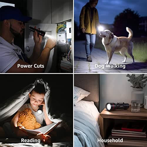 Lepro LED Torch with Clip, AAA Battery Powered Super Bright Flashlight — view 3