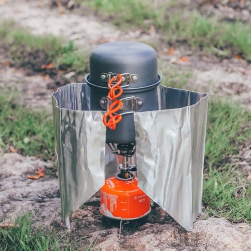 Fire Maple FMC-207 Camping Pot Stove Cookset - 348g Backpacking Pot Set with Torch Stove & Windshield, Foldable Backpacking Cooking Set Pots for 1 Person — view 2