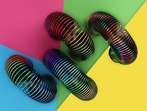 HENBRANDT 2 x Chroma Spring Fidget Toys - Rainbow Coil Sensory Fidgets Stress Relief Twist Coils for Children Adults Party Favours Stocking Fillers — view 4