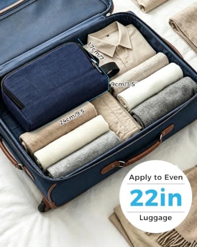 WANDF Waterproof Nylon Travel Toiletry Bag, Lightweight Portable Wash Bag Dopp Kit, Multifunctional Cosmetic Organizer Bag for Men & Women — view 6