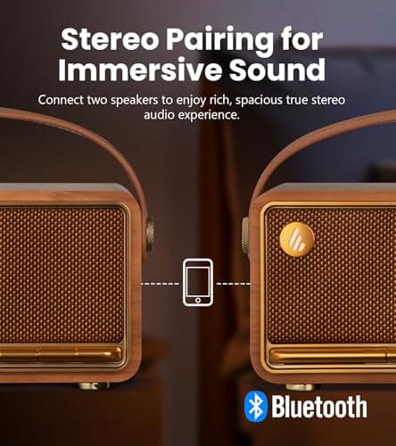 Edifier MP330 Portable Bluetooth Speaker with Hi-Res Audio, 40W RMS, Brown — view 6