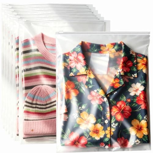 Zip Lock Bags, 20Pcs 40x30cm Clothes Bags, Hospital Bag Organiser Pouches