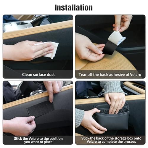 Qirc PU Leather Car Side Pocket Organiser, Universal Car Pocket Organizer — view 4