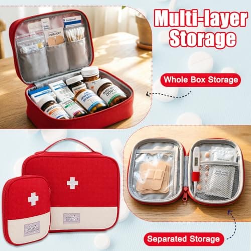 Gobiufy 2 Pcs First Aid Kit Bags Empty Medicine Bags for Travel Set — view 5