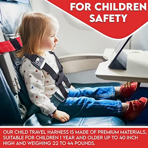 Child Airplane Safety Travel Harness, Upgraded with Metal Buckle, The Safety Restraint System Will Protect Your Child from The unsuspected. - Airplane Kid Travel Accessories for Aviation Travel Use — view 3
