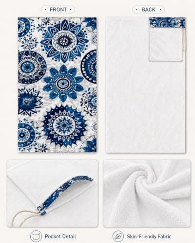Microfibre Beach Towels for Adults 180x60cm, 2 in 1 Large Beach Towel That Turns Into a Bag, Quick Dry Reusable Soft Towels, Sand Free, Lightweight for Sun Loungers, Travel, Pool, Gym, Camping — view 6