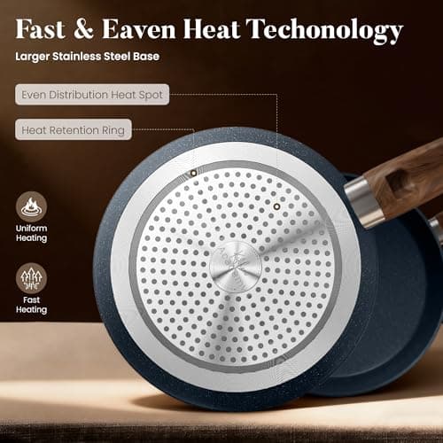 Kitchen Academy Induction Hob Pans Set -12PCS Pots and Pans Set Non-Stick — view 5