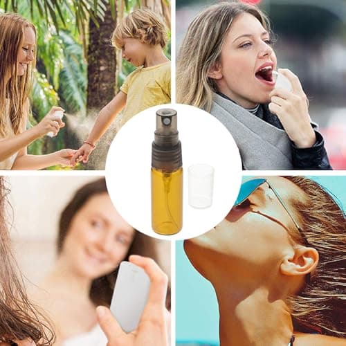10 Pack Brown Glass Spray Bottle 5ml Refillable Empty Bottles — view 4