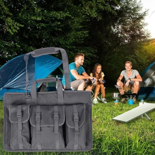 Riuulity Satellite Protective Carry Case, Travel Bag for Gen 3, Large Pocket for Router, Adapter, Cables, Fits for Camping, Outdoor, RV Trip, Portable Carry Bag for Anatnna — view 4