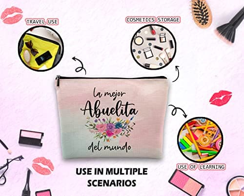 Dwept Important Grandma Stuff Makeup Cosmetic Bag, Nana Grandma Makeup Travel Bag, Colour 3 — view 4