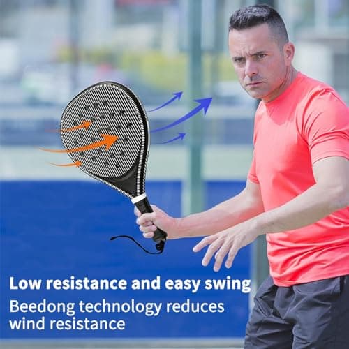 Pickleball Racket Carbon Fiber Portable Non-Slip Ergonomic Paddle — view 5