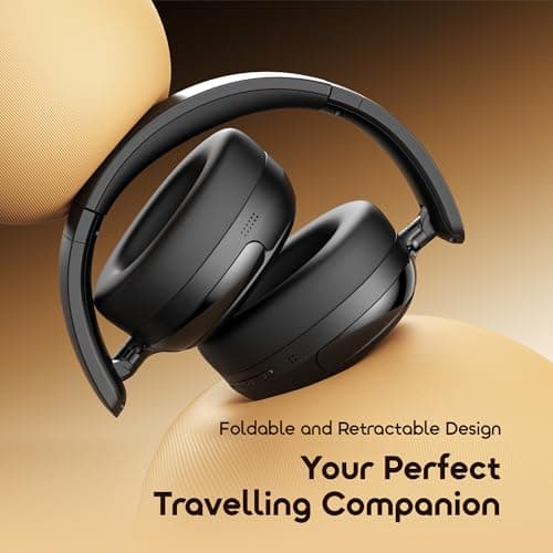 Oraimo Active Noise Cancelling Headphones, Bluetooth Headphones Over Ear, Wireless Headphones 65 Hours Playtime & Bluetooth 5.4 with Deep Bass, Foldable Lightweight, Fast Charging Travel/Work/Phone — view 6