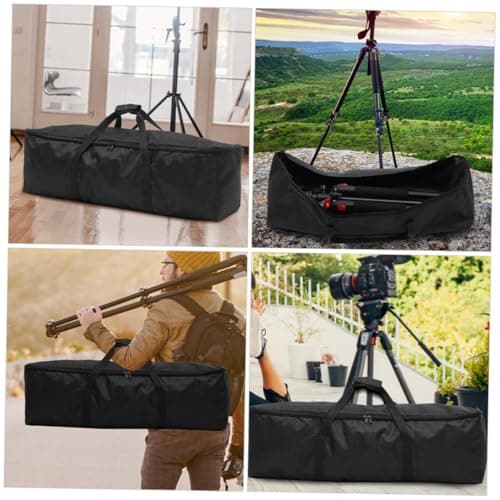TEHAUX 2pcs Tripod Carrying Case Set with Zipper Design Large Capacity Oxford Cloth Bag for Portable Tripod Storage Foldable Lightweight Suitable for Travel and Photography — view 2