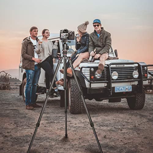 NEEWER 66"/168cm Carbon Fiber Camera Tripod with 360° Ball Head, N55C — view 2