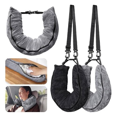Aundhegrtt 6Pack Stuffable Travel Pillow for Extra Luggage, Velvet Travel Neck Pillow with Adjustable Neck Size, Fits About Travel — view 4