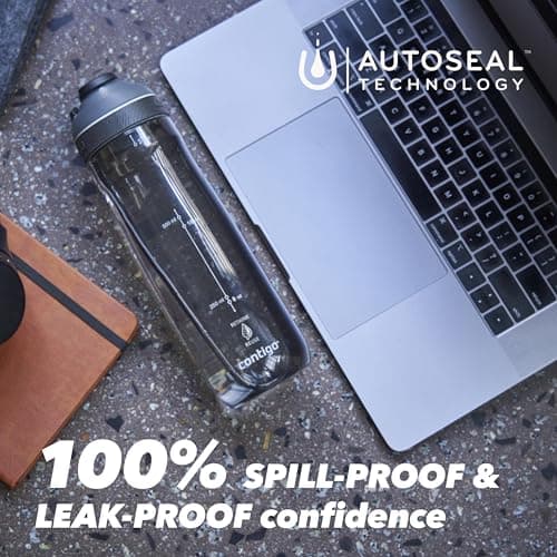 Contigo Cortland Autoseal Water Bottle | Large 720ml BPA Free Drinking Bottle | Sports Flask | Leakproof Drink Bottle | Ideal for School, Gym, Bike, Running, Hiking — view 4