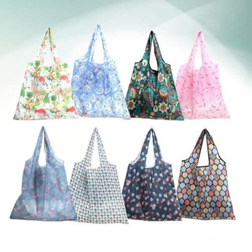 HONMEET 8 Pcs Large Foldable Shopping Bag Waterproof in Polyester — view 3