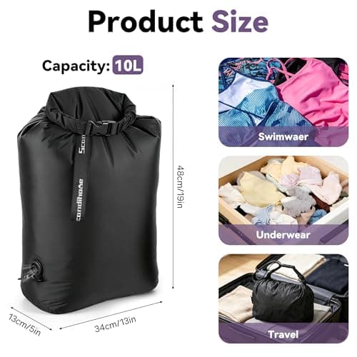 Travel Laundry Bag, Vacuum Compression Dirty Clothes Travel Bag (1pcs) — view 2