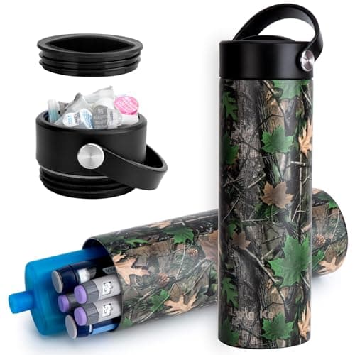 SUNMON Insulin Cooler Travel Case - Diabetic Cooler Travel Case with Ice Pack for Diabetic Supplies,Insulin Pen Case 24H Cooling,TSA Approved,Medicine Cool Bag Holds 1-5 Insulin Pens (Camouflage)