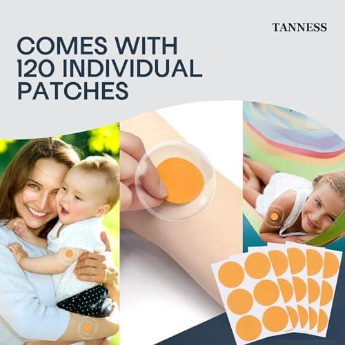 Tanness Mosquito Patches (x120) – Natural Insect Repellent, Designed to Repel All Types of Mosquito, Midge & Insects - The Mosquito Repellent Patches Offer 24 Hours Protection (2880 Hours per Pack)! — view 3