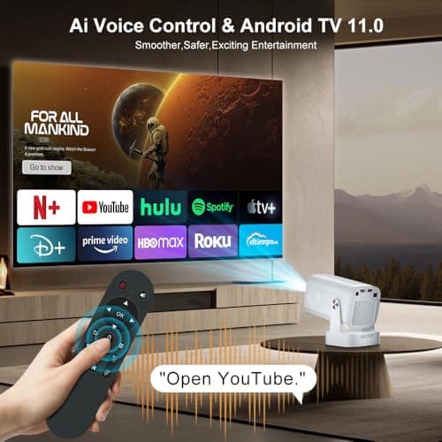 Salange Mini Projector for Bedroom [Short Throw & 2026 Upgrade],Native 1080P Mini Projector 4K & 8K Support,Auto Focus & Keystone,WiFi 6 Bluetooth 5.4,Android 14 Screen Mirroring for Outdoor Home — view 5