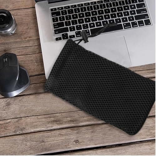 ANMOO 6Pcs Black Nylon Mesh Drawstring Bags, Small Mesh Bags, 5 x 3.5 inch — view 6