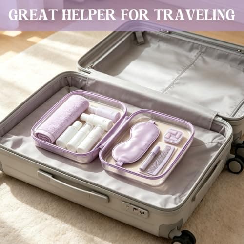 4PCS Clear Hard Shell Zipper Cases, Transparent PET Storage Bags for Travel — view 4