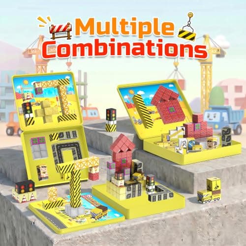 iKidiki Mini Magnetic Blocks 99PCS, Travel Magnetic Blocks Construction — view 6