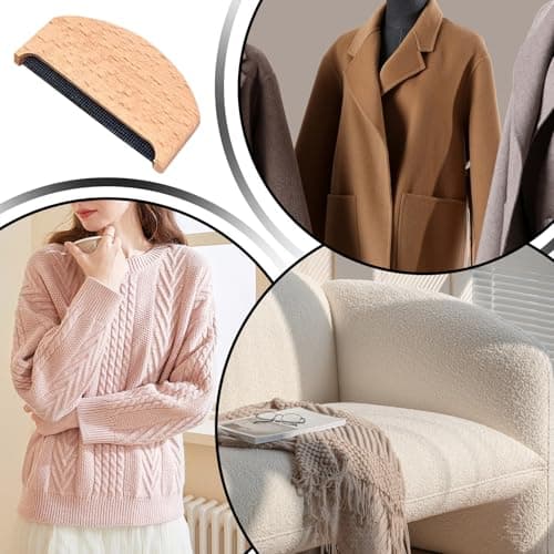 Brown Cashmere Comb, Portable Manual Cleaning Tool, Sweater Against Lint, for Fabric, Coat, Pet Hair, Dirt Removal, Winter, Autumn, Home, Travel, Apartment, Student Dorm — view 4