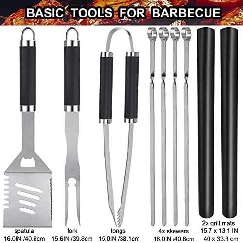grilljoy 24Pcs Stainless Steel BBQ Tool Set in Storage Aluminum Case — view 2