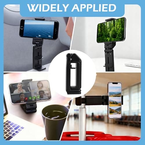 2pcs Airplane Phone Holder for Plane, 360° Rotatable Flight Phone Holder — view 3