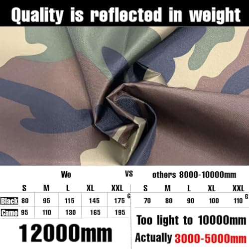 Joy Walker Waterproof Backpack Rain Cover for (15-90L), Upgraded Non-Slip Cross Buckle Straps, Triple Reinforced Layers for Hiking, Camping, Travel(Camouflage, Large (for 40-50L) — view 4