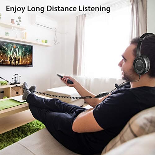 Avantree HF039 - Long Coiled Cord Headphones for TV — view 3