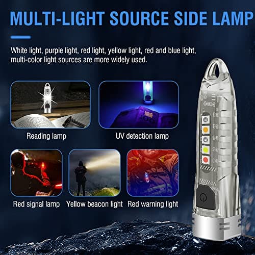 BORUIT V1 Small Torches LED Super Bright 400LM with UV — view 4