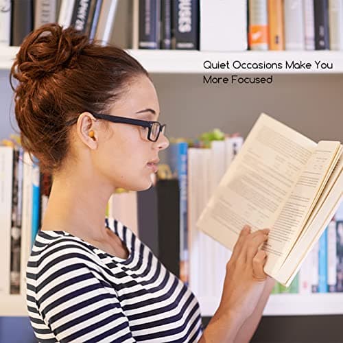 Soft Foam Ear Plugs with Aluminum Carry Case, 60 Pairs - 38db Noise Reduction Sponge Earplugs Noise Cancelling Ear Plugs for Sleeping, Travel, Concerts, Studying, Work, Loud Noise (Orange) — view 4