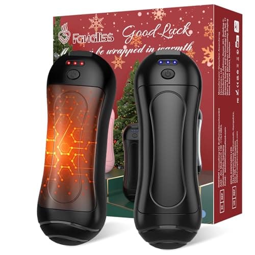 FANDLISS 2-in-1 Hand Warmer Rechargeable,Portable 6000mAh,3 Heat Mode,Black