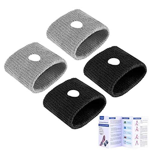 Anti Nausea Travel Sickness Wristbands, 2 Pairs Motion Sickness Bands
