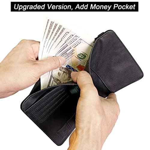 Passport Holder Cover Wallet Travel Essentials Leather RFID Blocking Case Vacation Luggage Must Haves Travel Accessories for Men Women, 116#Black, Upgraded — view 4