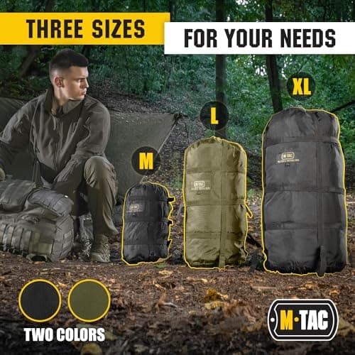 M-Tac Sleeping Bag Compression Stuff Sack Military Water Resistant Compression Bag Lightweight Nylon Compression Sack for Travel, Camping, Hiking, Outdoor (Olive, XL - 40 liters) — view 2