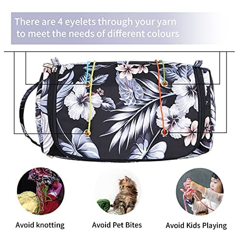 KALIDI Knitting Bag Yarn Wool Crochet Storage Bag Accessories Holder Large — view 4