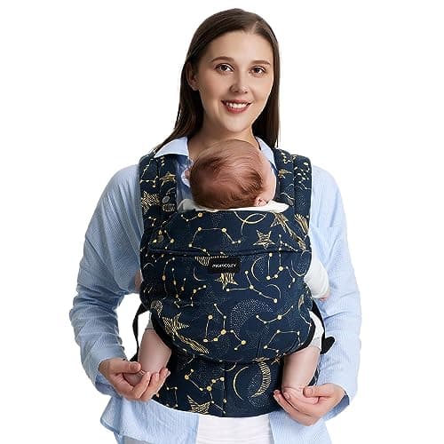 Momcozy Baby Carrier for 3-24M/3.2-20kg, Waist 64-127cm, Cotton Starry Sky