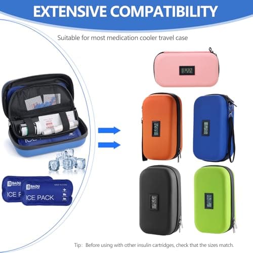 TSA Approved Ice Packs for Insulin Cooler Travel Case, Pack of 2(180g *2), Reusable Cooler Ice Packs, 8-12H Long Cooling, Suitable for Most Medication Travel Case — view 2
