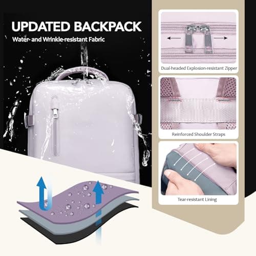 Xkdoai for Easyjet Cabin Bag 45x36x20, Travel Backpack Underseat Carry On Casual Hand Luggage Flight 15.6" Loptop Bags for Women Men Cabin Size Rucksack — view 5