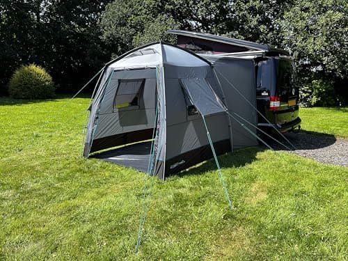 Cayman Outhouse Handi Driveaway Campervan Awning, Teal, 120HDE Hex Fabric, 180-240cm Height, Waterproof 3000mm HH, Lightweight Utility Tent with Fibreglass Poles