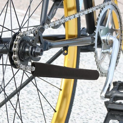 SOESFOUFU 2pcs Bike Chain Protector for Travel, Neoprene Cover with Strap — view 6