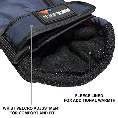 RockJock Ladies Womens Outdoor Windproof Winter Work Sports Action Snow Ski Gloves Navy — view 2